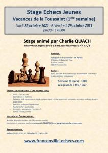 Stage �checs Jeunes de la Toussaint
